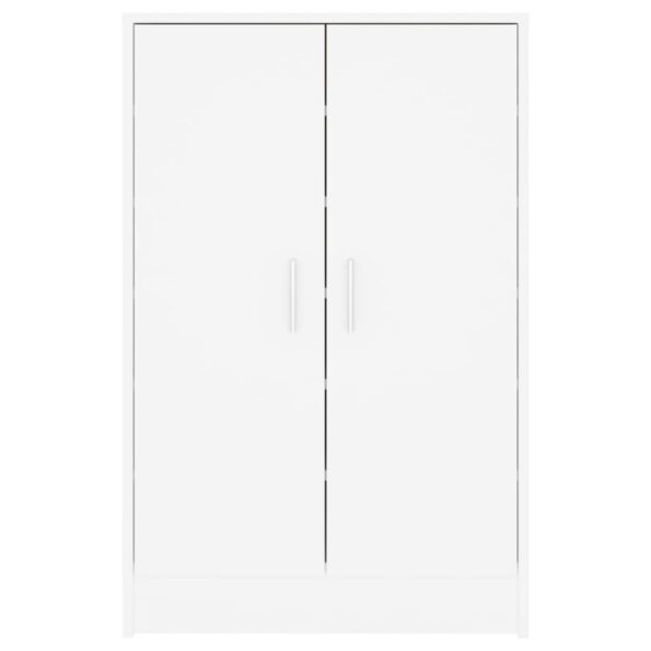 vidaXL Skrinka na topánky biela 60x35x92 cm drevotrieska – Obrázok 5