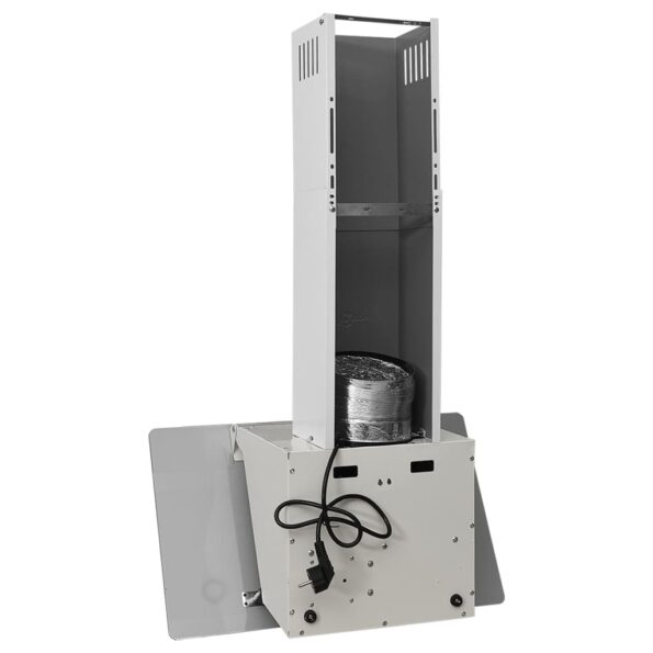 vidaXL Nástenný digestor 60 cm oceľ a tvrdené sklo biely – Obrázok 6