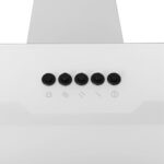 vidaXL Nástenný digestor 60 cm oceľ a tvrdené sklo biely – Obrázok 7