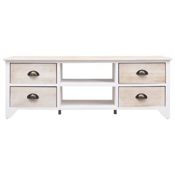 vidaXL TV skrinka 108x30x40 cm, drevený masív paulovnia – Obrázok 2