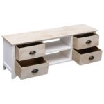 vidaXL TV skrinka 108x30x40 cm, drevený masív paulovnia – Obrázok 4