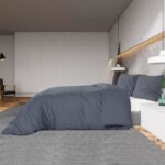 vidaXL Súprava obliečok na paplón antracit 135x200cm ľahké mikrovlákno – Obrázok 4