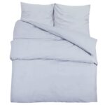 vidaXL Súprava obliečok sivá 200x220 cm ľahké mikrovlákno – Obrázok 2