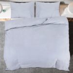 vidaXL Súprava obliečok sivá 200x220 cm ľahké mikrovlákno – Obrázok 5