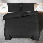 vidaXL Posteľná bielizeň, čierna 200x220 cm, ľahké mikrovlákno – Obrázok 5