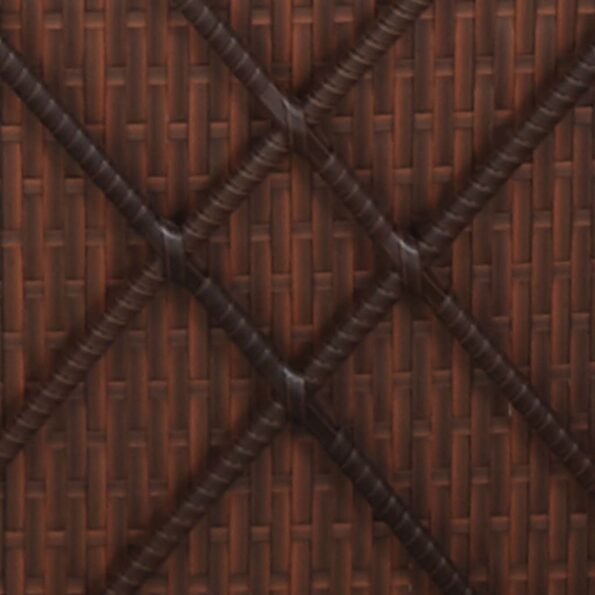 vidaXL Záhradné ležadlo s podložkou a stolíkom polyratan hnedé – Obrázok 12