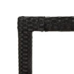 vidaXL Záhradný stôl 150x90x75 cm tvrdené sklo a polyratan čierny – Obrázok 5