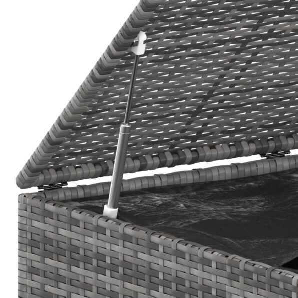 vidaXL Záhradný box na vankúše z polyratanu 145x100x103 cm sivý – Obrázok 4