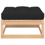 vidaXL 4-dielna záhradná sedacia súprava+podložky, borovicový masív – Obrázok 7