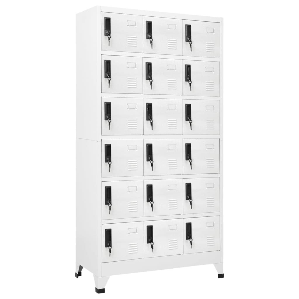 VXL8720286701348_a_en_hd_1.jpg vidaXL Uzamykacia skriňa biela 90x40x180 cm oceľová – Obrázok 1