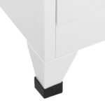 vidaXL Uzamykacia skriňa biela 90x40x180 cm oceľová – Obrázok 6