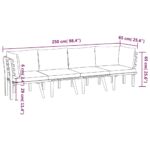 vidaXL 4-dielna záhradná sedacia súprava s podložkami akáciový masív – Obrázok 8