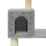 vidaXL Škrabadlo pre mačky so sisalovými stĺpikmi svetlosivé 147 cm – Obrázok 7