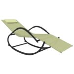 vidaXL Hojdacie záhradné ležadlá 2 ks krémové oceľ a textilén – Obrázok 3