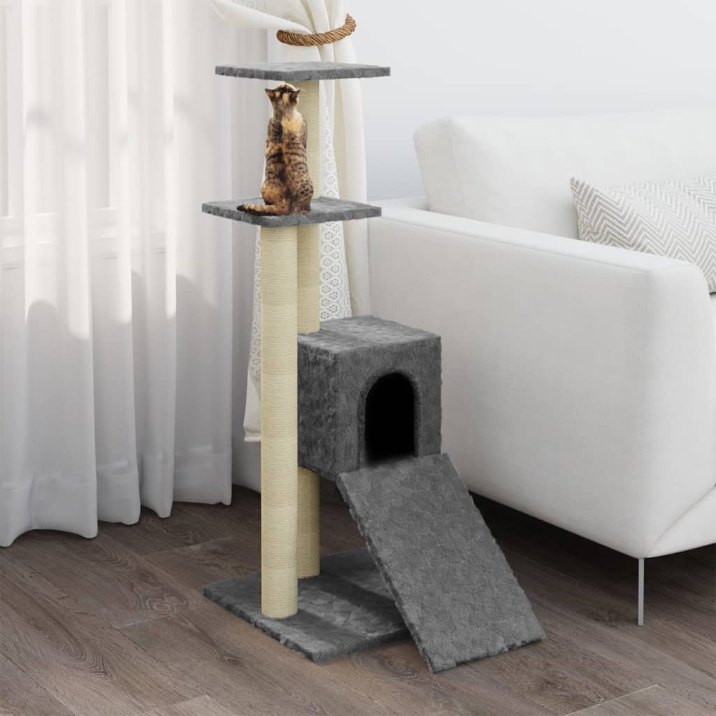 VXL8720286761052_m_en_hd_1.jpg vidaXL Škrabadlo pre mačky so sisalovými stĺpikmi svetlosivé 92 cm – Obrázok 1