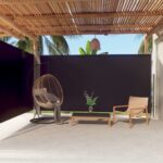 vidaXL Zaťahovacia bočná markíza čierna 200x600 cm