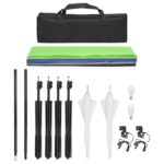 vidaXL Súprava štúdiového osvetlenia s pozadím a dáždnikmi – Obrázok 8