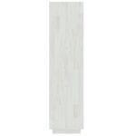 vidaXL Knižnica/deliaca stena biela 40x35x135 cm masívna borovica – Obrázok 7