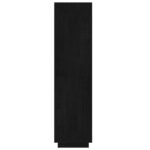 vidaXL Knižnica/deliaca stena čierna 60x35x135 cm masívna borovica – Obrázok 7