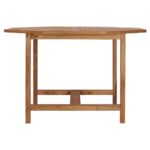 vidaXL Záhradný jedálenský stôl 110x110x75 cm tíkový masív – Obrázok 3