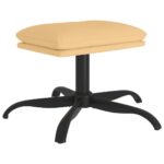 vidaXL Podnožka krémová 60x60x36 cm látka z mikrovlákna – Obrázok 2
