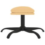 vidaXL Podnožka krémová 60x60x36 cm látka z mikrovlákna – Obrázok 4