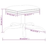 vidaXL Podnožka krémová 60x60x36 cm látka z mikrovlákna – Obrázok 6