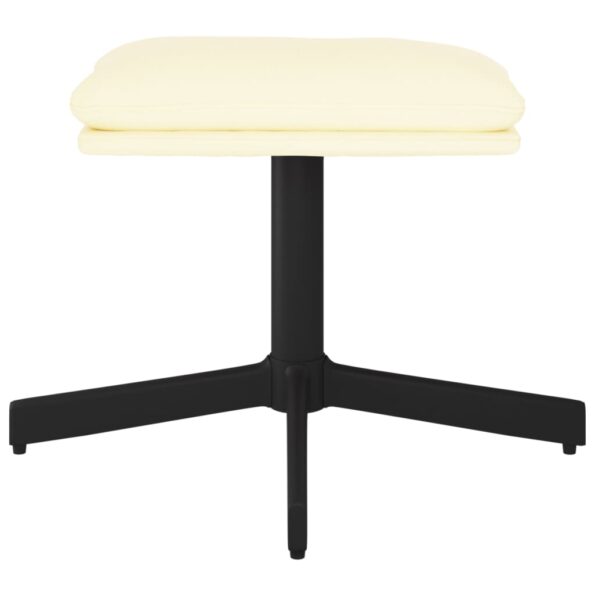 vidaXL Podnožka krémová 60x60x36 cm umelá koža – Obrázok 3