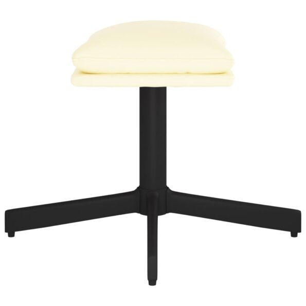 vidaXL Podnožka krémová 60x60x36 cm umelá koža – Obrázok 4