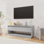 vidaXL TV skrinka sivý dub sonoma 102x41x44 cm drevotrieska – Obrázok 3