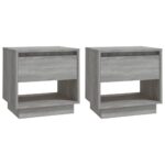 vidaXL Nočné stolíky 2 ks, sivá sonoma 45x34x44 cm, kompozitné drevo – Obrázok 2
