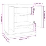 vidaXL Komoda údený dub 70x41x75 cm drevotrieska – Obrázok 8