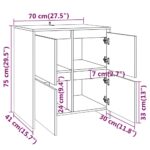 vidaXL Komoda dub sonoma 70x41x75 cm drevotrieska – Obrázok 10