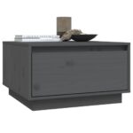 vidaXL Konferenčný stolík sivý 55x56x32 cm borovicový masív – Obrázok 4