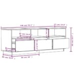 vidaXL TV skrinka 140x37x50 cm masívna borovica – Obrázok 9