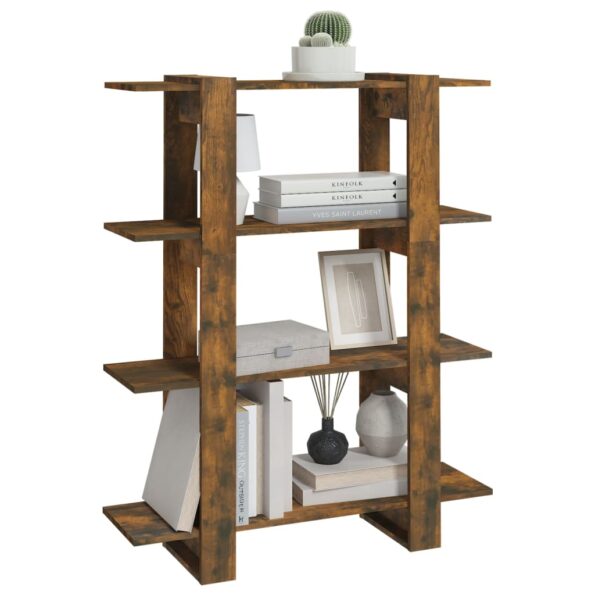 vidaXL Knižnica/deliaca stena tmavý dub 100x30x123,5 cm – Obrázok 3