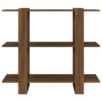 vidaXL Knižnica/deliaca stena hnedý dub 100x30x87 cm – Obrázok 5