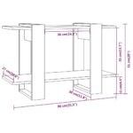 vidaXL Knižnica/deliaca stena sivý dub sonoma 80x30x51 cm – Obrázok 7