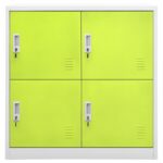 vidaXL Uzamykacie skrinky 5 ks bledosivé a zelené 90x45x92,5 cm oceľové – Obrázok 3