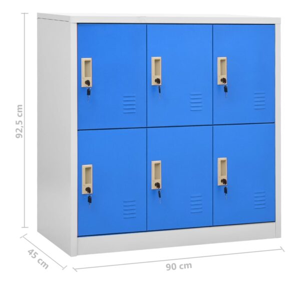 VXL8720286847749_g_en_hd_8.jpg vidaXL Uzamykacie skrinky 2 ks bledosivé a modré 90x45x92,5 cm oceľové – Obrázok 9