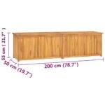 vidaXL Záhradný box 200x50x55 cm, tíkový masív – Obrázok 12