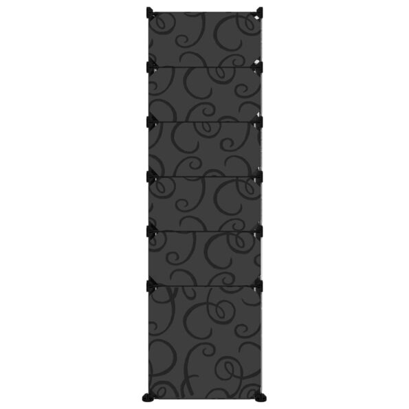 vidaXL Stojan na topánky čierny 94x37x125 cm PP – Obrázok 4