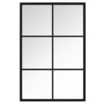 vidaXL Nástenné zrkadlo, čierne 60x40 cm kov – Obrázok 2
