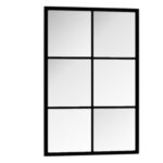 vidaXL Nástenné zrkadlo, čierne 60x40 cm kov – Obrázok 3
