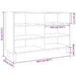 vidaXL Komoda, tmavý dub 103,5x35x70 cm, kompozitné drevo – Obrázok 6