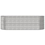 vidaXL Vyvýšený záhradný záhon práškovaná oceľ 224x80x68 cm strieborný – Obrázok 3