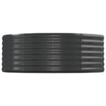 vidaXL Vyvýšený záhradný záhon práškovaná oceľ 544x100x36 cm antracit – Obrázok 4