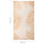 vidaXL Vonkajší koberec s plochým tkaním 80x150 cm listový vzor – Obrázok 6