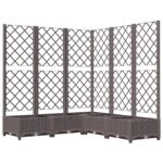 vidaXL Záhradný kvetináč s mriežkou hnedý 120x120x121,5 cm PP – Obrázok 2