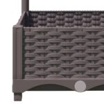vidaXL Záhradný kvetináč s mriežkou hnedý 120x120x121,5 cm PP – Obrázok 7